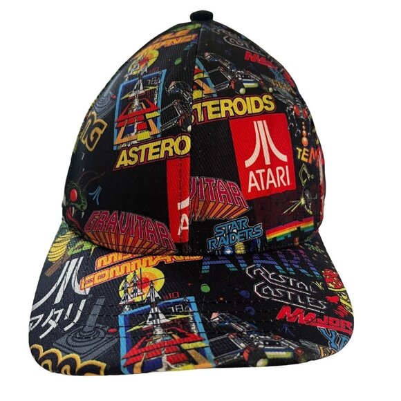 Vintage Atari Hat Cap Adult Snap Back All Over Video Game Console Print Mens - Picture 1 of 10